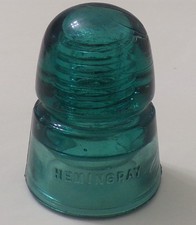 Antique Glass Railroad Signal Telephone Insulator Hemingray 21 SMOOTH BASE picture