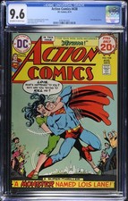 🇺🇸 Action Comics #438 CGC 9.8 OWW DC 1974 Nick Cardy Lois Lane Monster Cover picture