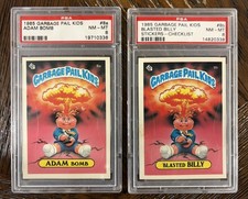 1985 Garbage Pail Kids Blasted Billy PSA 8. Adam Bomb PSA 8 • Matte Back Series picture