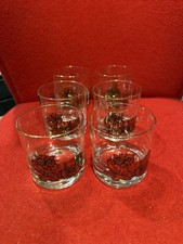 Rare VTG Couroc Monterey King Cat Lowball Glasses Set 6 MCM Cera Style MINT picture