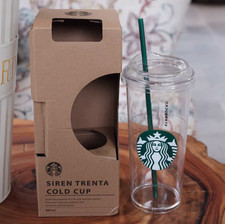 Starbucks Minimalist Style Series Siren Trenta Clear Cold Cup 887ml Tumbler Gift picture