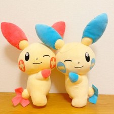 Pokemon Plusle Minun Hopepita Big Plush Doll 2 Set 36cm 14in Bandai Japan picture