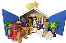 Costco Taizhou 2011 Children’s Wooden Nativity Set--16 pieces--pre-owned picture