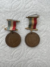 1911 King George V & Queen Mary Coronation Bronze Commemorative Medal- 2x Medals picture