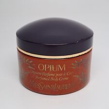 Yves Saint Laurent Opium YSL Perfumed Body Creme Glass Jar Cream Pot Vtg (EMPTY) picture