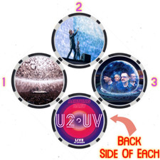 U2 - THE SPHERE - LAS VEGAS - COLLECTORS ITEMS- POKER CHIPS - (3) CHIP SET picture