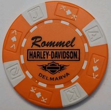 ROMMEL HARLEY DAVIDSON DELMARVA OF SEAFORD, DELAWARE DEALERSHIP POKER CHIP NEW  picture