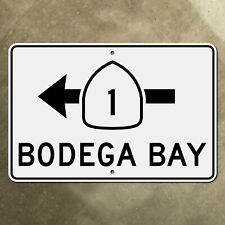 California Pacific Coast Highway 1 Bodega Bay road guide sign arrow 1957 15x10 picture