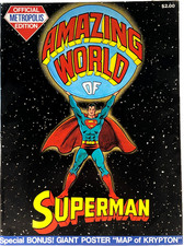 Vintage 1973 AMAZING WORLD OF SUPERMAN - Large Treasury Edition w/MAP OF KRYTON picture