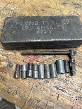 Vintage Plomb Plvmb TOOLS 1/4 Socket set 4795-ratchet Breaker Bar Sockets picture