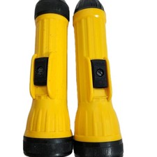 Bright Star #1618 & #2618 Flashlights Lot Of 2 Yellow  Black Pair Industrial... picture