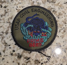 NEW UNUSED MINT USAF Air Force Civil Engineering PRIME BEEF Badge Insignia picture