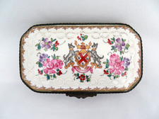 Antique 1920's Limoges Porcelain De Paris France Bonbon Coffee Table Trinket Box picture