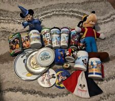 HUGE Vintage Disney Memorabilia Lot Park Souvenirs Cups Played Plush Pins More picture