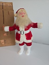 VINTAGE 1950's DISPLAY Harold Gale Santa Claus 14”  W/ ORIGINAL 7 UP MAILING BOX picture