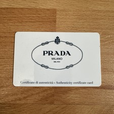 PRADA Certificate of Authenticity COA Plastic Card & Envelope #1BD311 “Cleo” bag picture