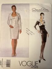 Vintage Vogue Pattern Oscar de La Renta 2097 Fashion Design Sewing sz 8-12 UNCUT picture