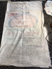 ANTIQUE 100lb COTTON FEED SACK BETTER FEEDS FOR BETTER RESULTS KRAUSE MILWAUKEE picture