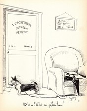 Humorous Vintage Corgi Print 1930s Corgi Illustration Art by Zito 7118n picture