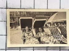 Vtg 1920s Photo Girls relaxing At Resort In Hooded Lounges Atlantic City Beach picture