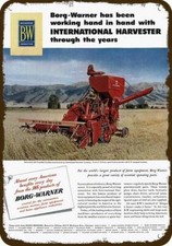 1951 International Harvester McCormick Combine DECORATIVE REPLICA METAL SIGN  picture