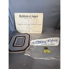 Vintage 1962 HL Whiting Co Varsity Letter O Patch Certificate Football Award picture