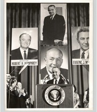 President Lyndon B Johnson Senator Hubert Humphrey Minnesota 1964 Press Photo picture