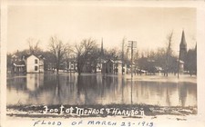 J30/ Bellevue Ohio RPPC Postcard 1913 Flood Disaster Monroe Harrison Home 9 picture
