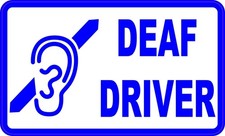 Deaf Driver Sticker Car Truck Vehicle Bumper Decal picture