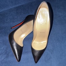 Christian Louboutin Women’s Black Leather Pointed Toe Stiletto Pumps 8.5 picture