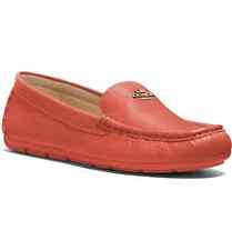 Coach Women Slip On Moccasin Driving Loafers Marley Leather Driver Bright Salmon picture