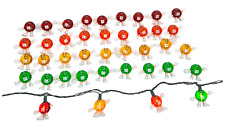 Set Of 40 M&M s String Light Covers Only - EUC - Red - Orange - Yellow - Green picture
