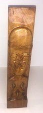 Vintage Mid Century Tiki/Polynesian Teak Wood Hawiian Hanging Plaque picture
