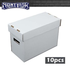 3/5/10x Comic Books Storage Boxes Short Holds 150-175 Stackable Durable Archive picture