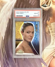 ANGELINA JOLIE LARA CROFT 2003 INKWORKS TOMB RAIDER COL PSA GEM MINT 10 POP ONE picture