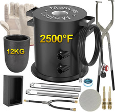 Mmasters 12KG Propane Metal Melting Furnace Kit with Gloves, 2500℉ High-Efficien picture