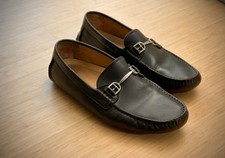 Bally Dark Brown Horse Bit Driving Loafer Size 9E Calfskin Made in Italy picture