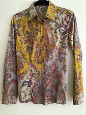 Beautiful ETRO Paisley Button Down Cotton Shirt Blouse Made in Italy Size 46 picture