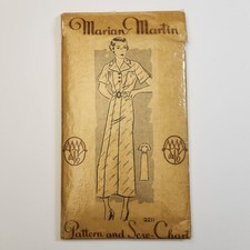 Vintage Marian Martin #9211 Women's Dress Mail Order Pattern Bust 36 COMPLETE picture