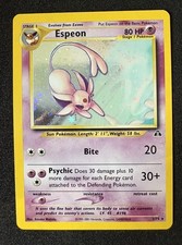 Vintage Ink Kissed [Error] Espeon 1/75 Holo Rare Neo Discovery - Swirl. picture