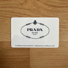 PRADA Certificate of Authenticity COA Plastic Card & Envelope Art# 1NE515 picture