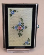 1920s-1930s  Elgin American sterling guilloche enamel compact cigarette case picture