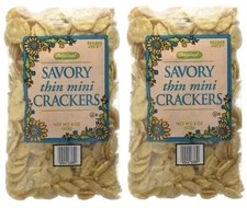 2 Packs Trader Joe's Original Savory Thin Mini Crackers 8 oz Each Pack picture