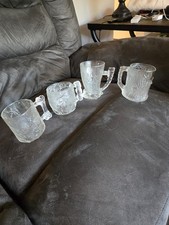 Complete Set 4 Vintage 1993 McDonald’s Flintstones Glass Mugs Cups  picture