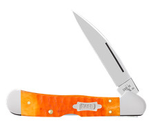 Case xx Knives Copperlock Gator Persimmon Orange Bone 38072 Carbon Steel Knife picture