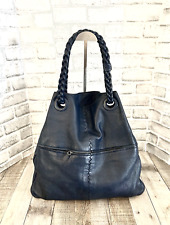 BOTTEGA VENETA JULIE Large Slouchy Dark BLUE CALF Leather Shoulder Bag #145133 picture