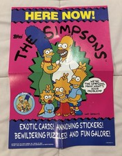 1990 Topps THE SIMPSONS Retail Wax Pack Display Box Top POSTER picture