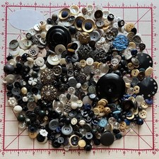 Large LOT of BUTTONS - mostly Antique or Vintage from estate collecton - Lot #3 picture