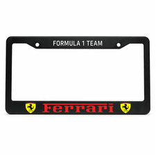 F1 Ferrari Aluminum Metal License Plate Frame 12x6 in US Standard Fans Gift picture