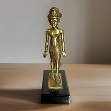 Rare 1976 MMA The Boy King Tut Vermeil Sterling Silver Statue Met Museum Pharaoh picture